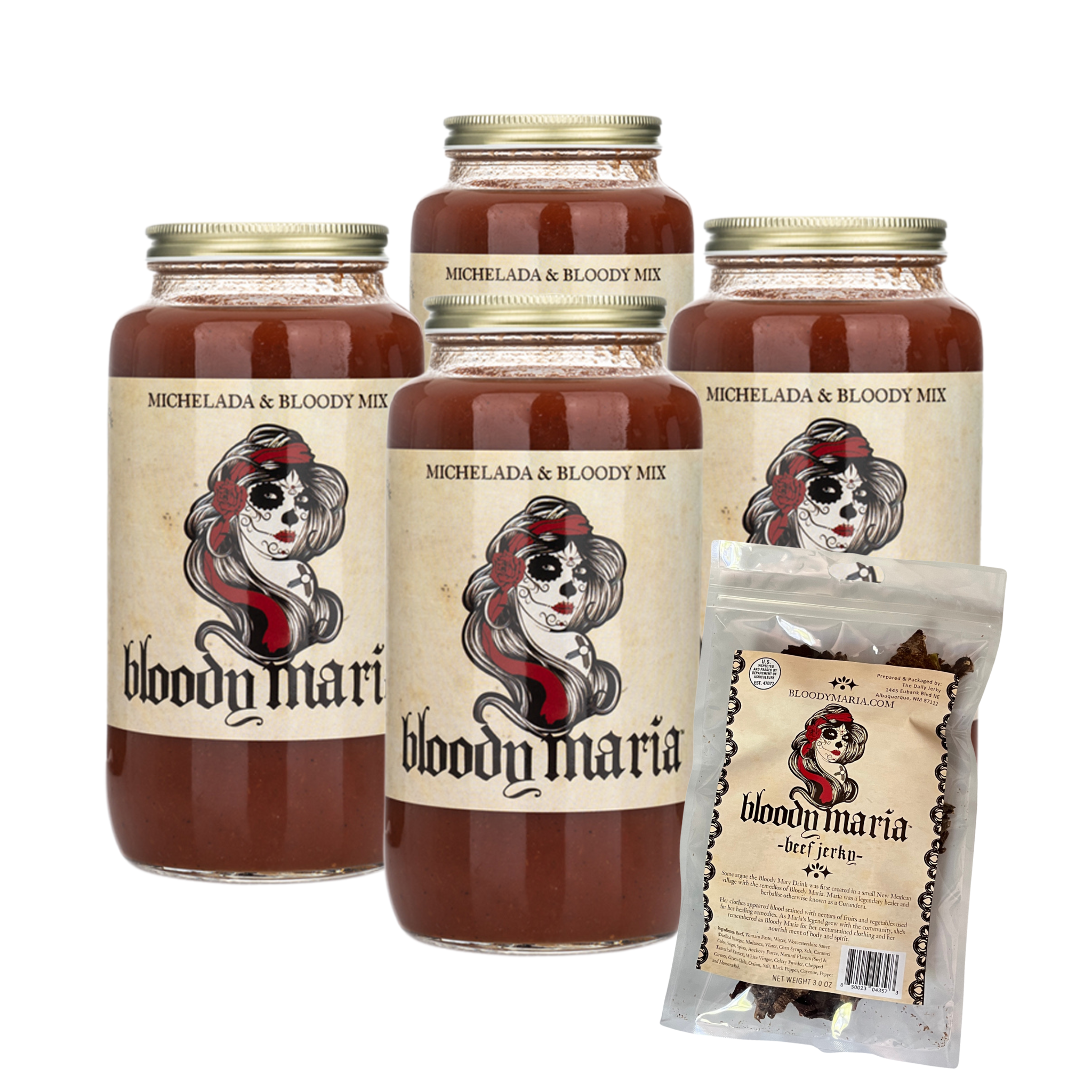 Beef Jerky + Party Sampler (4 Jars)