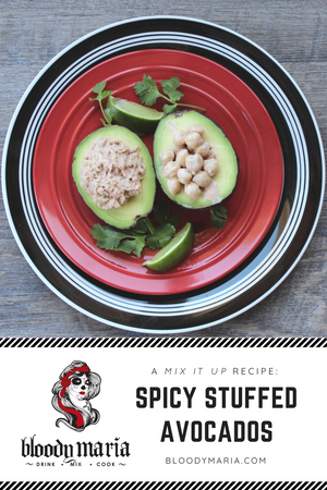 Bloody Maria Spicy Stuffed Avocados